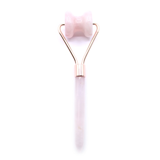[GemFR-07] Rodillo Facial de Piedras Preciosas - Cuarzo Rosa