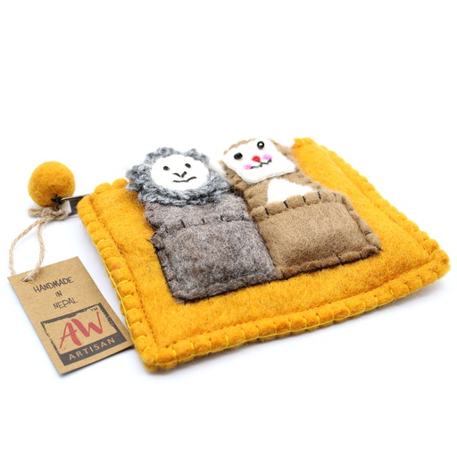 [FFPP-03] Bolsa con Marionetas de Dedo - Oso y Oveja