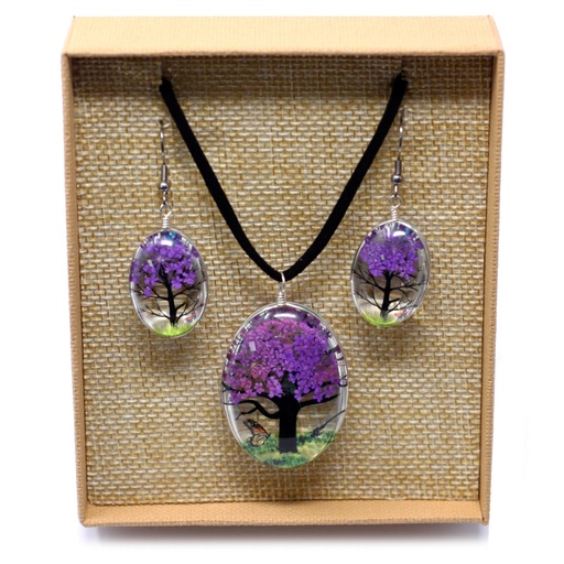 [PFJ-01] Flores Prensadas - Arbol De La Vida - Lavanda