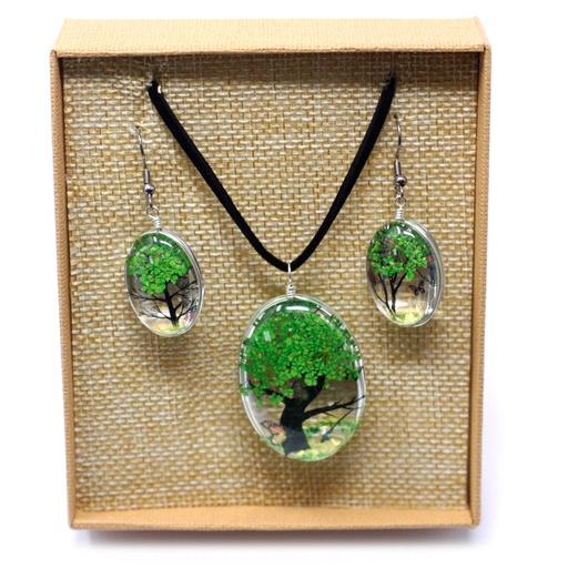 [PFJ-03] Flores Prensadas - Arbol De La Vida - Verde