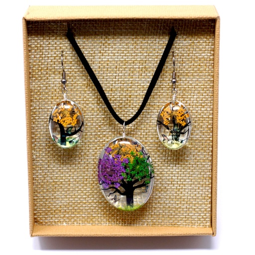 [PFJ-05] Flores Prensadas - Arbol De La Vida - Colores mezclados