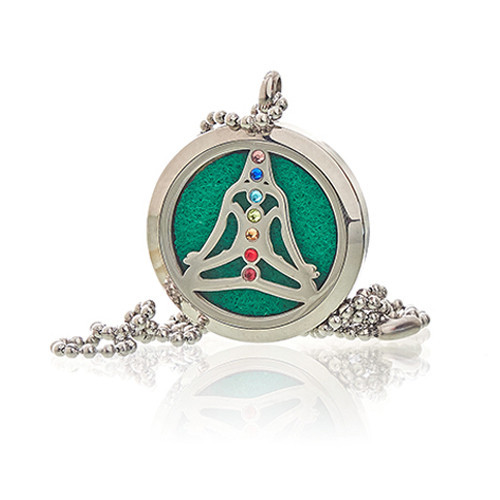 [AromaJ-17] Collar de Joyería de Aromaterapia - Yoga Chakra - 30mm