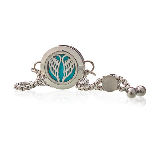 [AromaJ-20] Pulsera de Cadena de Aromaterapia - Alas de Angel - 20mm
