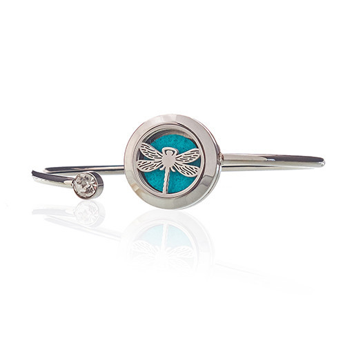 [AromaJ-24] Pulsera de Cadena de Aromaterapia - Libélula - 20mm