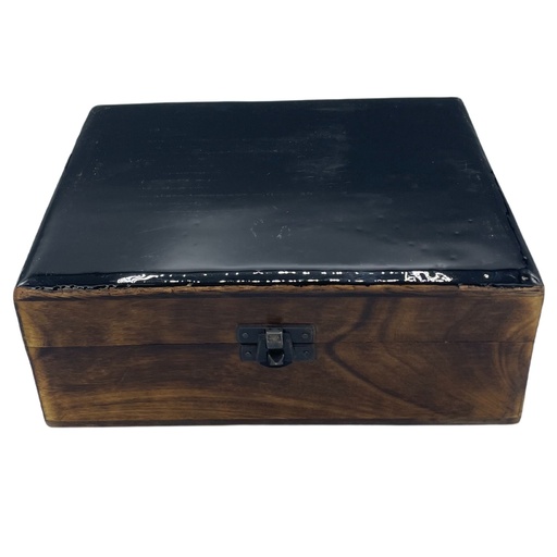 [CGIBox-11] Caja Grande de Cerámica Esmaltada - 20x15x7.5cm - Negro