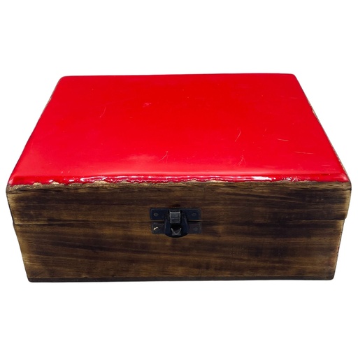 [CGIBox-12] Caja Grande de Cerámica Esmaltada - 20x15x7.5cm - Roja