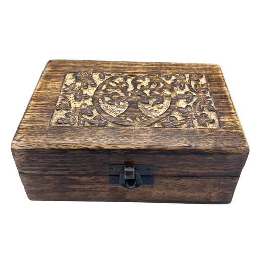 [IMBox-07] Caja de Recuerdos Mediana de Madera 15x10x6cm - Árbol de la Vida