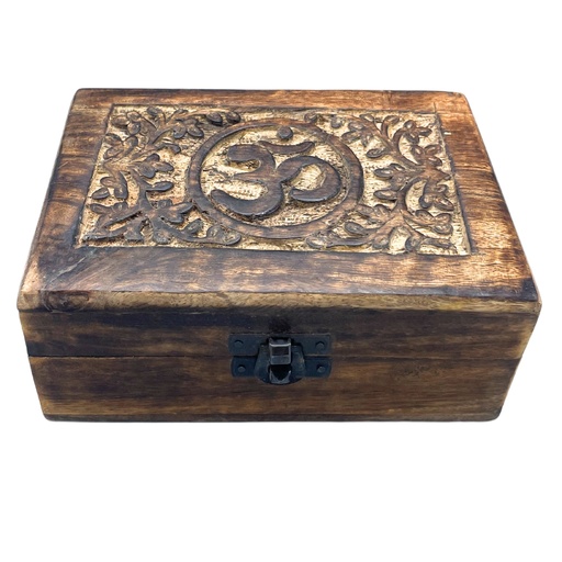 [IMBox-08] Caja de Recuerdos Mediana de Madera 15x10x6cm - Om