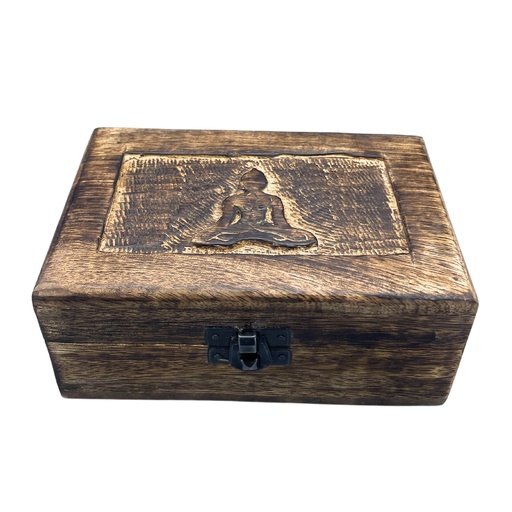 [IMBox-09] Caja de Recuerdos Mediana de Madera 15x10x6cm - Buda