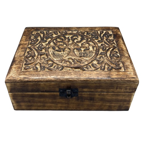 [IMBox-10] Caja de Recuerdos Grande de Madera 20x15x7,5cm - Árbol de la Vida