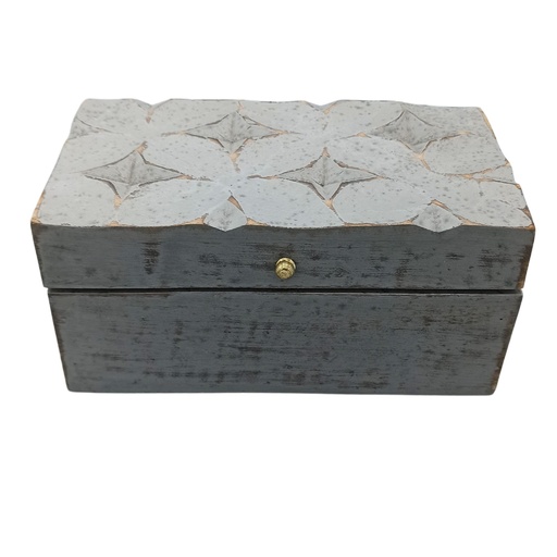 [VDBox-01] Vintage Deco - Caja Multiusos - 22x12x10cm - Estrella Gris