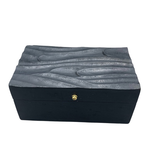 [VDBox-03] Vintage Deco - Caja Multiusos - 22x12x10cm - Remolinos Negros