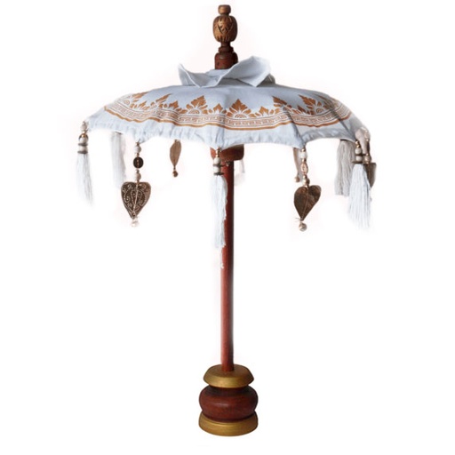 [BPAR-11] Sombrilla Bali Decoracion de Hogar - Lona - Decoración Dorada - 40cm