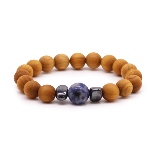 [CWBG-05] Pulsera de Cedro - Chakra Garganta - Sodalita
