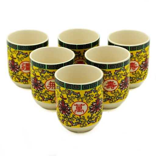 [TeaP-16] Tazas de te - Diseño oriental larga vida
