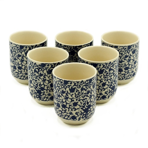 [TeaP-19] Tazas de te - Diseño azul