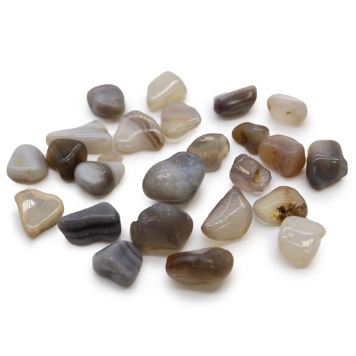 [ATumbleS-01] Pequeñas piedras africanas - Ágata gris - Botswana
