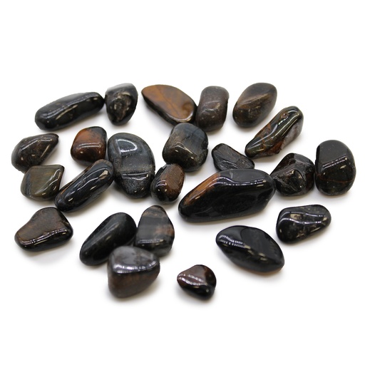 [ATumbleS-09] Pequeñas piedras africanas - Ojo de tigre - Azul