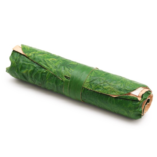 [LBN-32] Cuaderno de viaje de cuero en rollo - Verde
