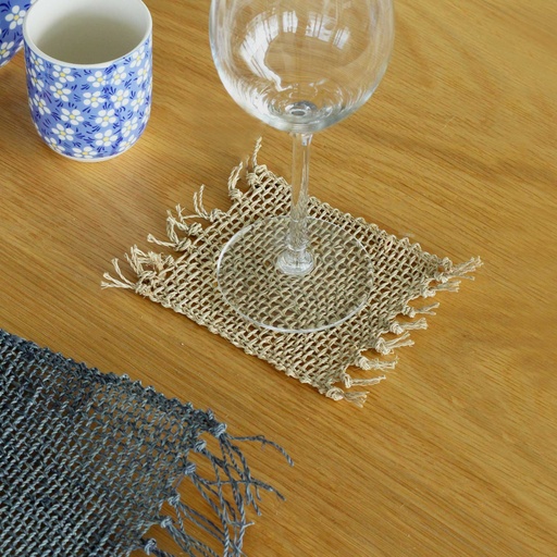 [NatPM-10] Set de 4 Posavasos Flecos Natural - Natural