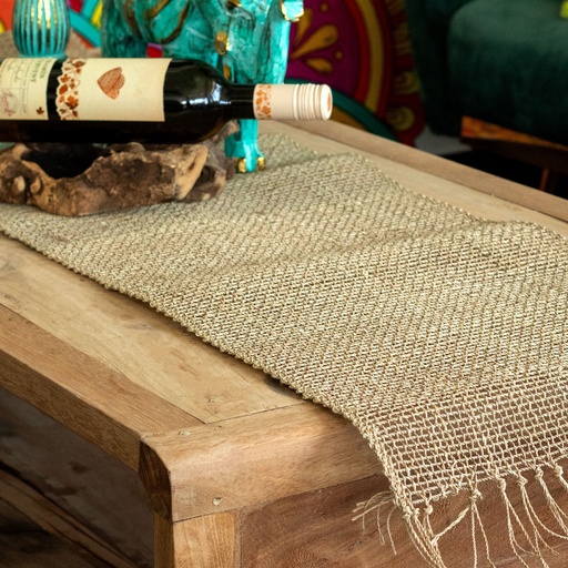 [NatPM-15] Camino de Mesa en Algodón Natural - 150cm