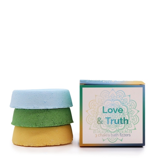 [CBF-04] Bombas de baño Chakra - Caja pequeña - Amor y Verdad