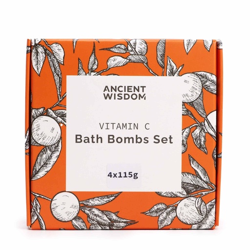 [Vitc-02] Set de 4 Bombas de Baño de Vitamina C - Aromaterapia