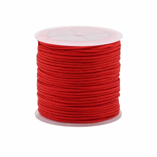 [PCord-38] Rollo de cordn rojo para accesorios - 2mm x 25m