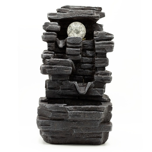 [WaterF-16] Fuente de agua de interior - Rocas naturales y bola de cristal 35cm