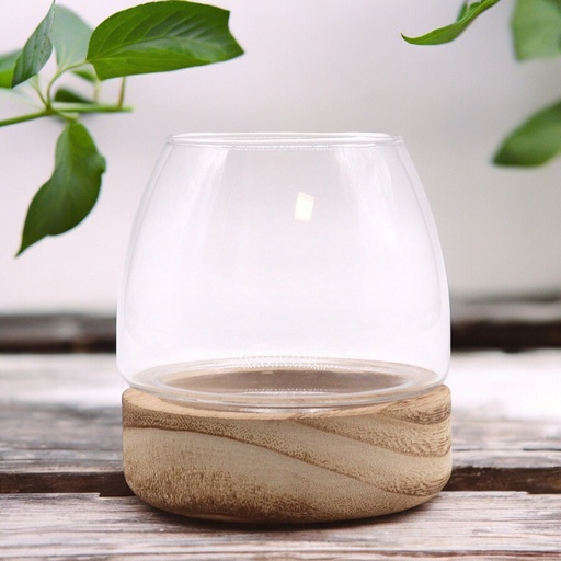 [Gter-07] Terario Pequeño en Madera de Tung Natural - 10x10cm