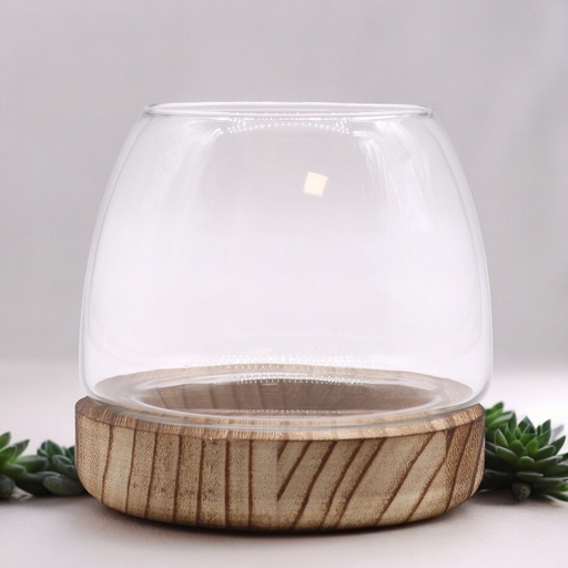 [Gter-08] Terario Pequeño en madera de tung Natural - 13x13cm