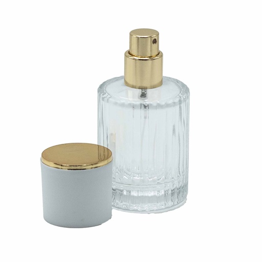 [PerB-05] Frascos de vidrio para perfume con pulveridaor y tapa azul 30 ml