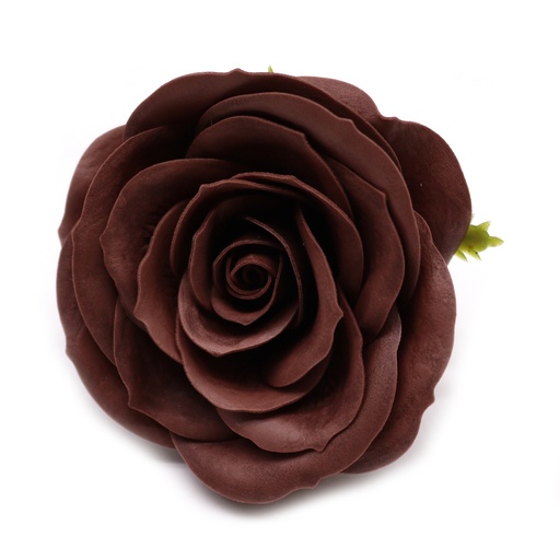 [CSFH-93] Flor de Jabón Artesanal - Grande Vintage Rose -  Chocolate