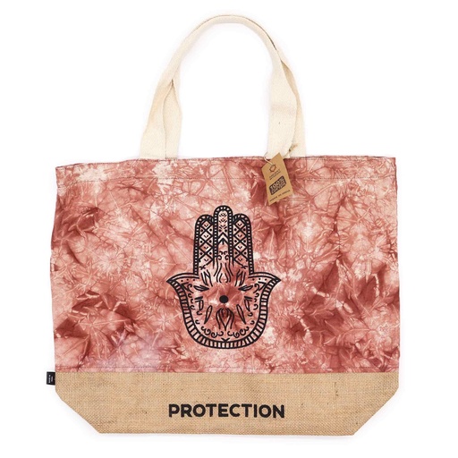 [ANB-03] Bolsa All Natural - Terracota  - Hamsa - Protección