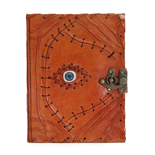 [LBN-41] Cuaderno Marrón Claro Ojo Maligno con Bordes Desgastados
