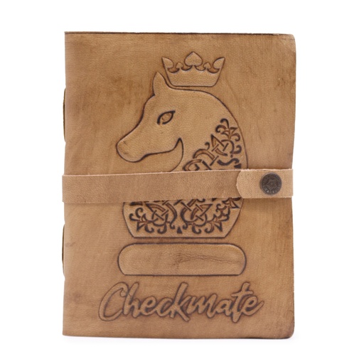 [LBN-52] Cuaderno Jaque Mate - Marrón Claro con Bordes Desgastados
