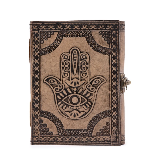 [LBN-54] Cuaderno Esotérico Hamsa - Vintage con Borde de Costura