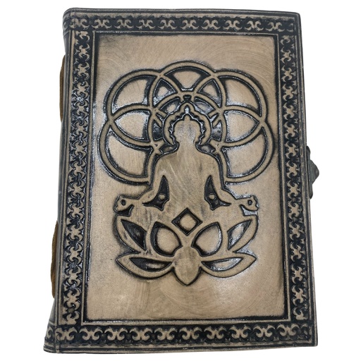 [LBN-55] Cuaderno Esotérico Buda - Vintage con Borde de Costura