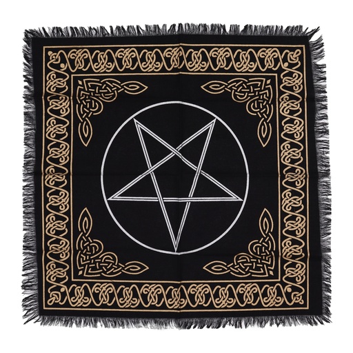[AltC-01] Mantel de altar esotérico con flecos - Pentágono