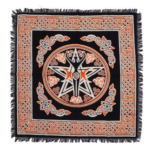 [AltC-02] Mantel de altar esotérico con flecos - Madre Tierra