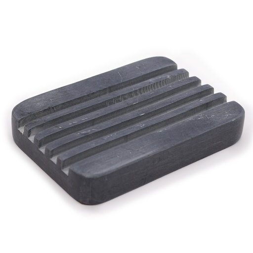 [SSD-17] Jabonera de Esteatita Gris 12x8.5cm - Estrías Profundas