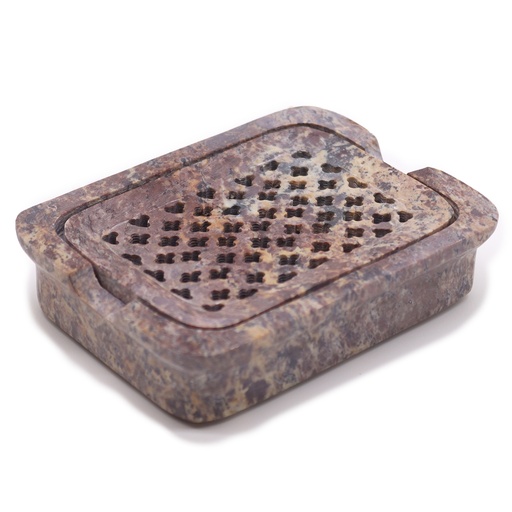 [SSD-19] Jabonera y Escurridor de Esteatita 11x8cm - Cuadrado Clásico