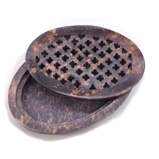 [SSD-20] Jabonera y Escurridor de Esteatita 11x8cm - Óvalo Clásico