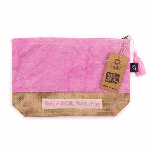 [PAMP-04] Bolsa de Cuidado Personal - Rosa y Púrpura - Lavado a Piedra