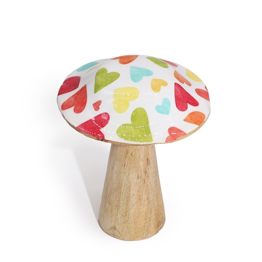 [WMush-02] Seta pequeña - 10cm - Corazones pastel