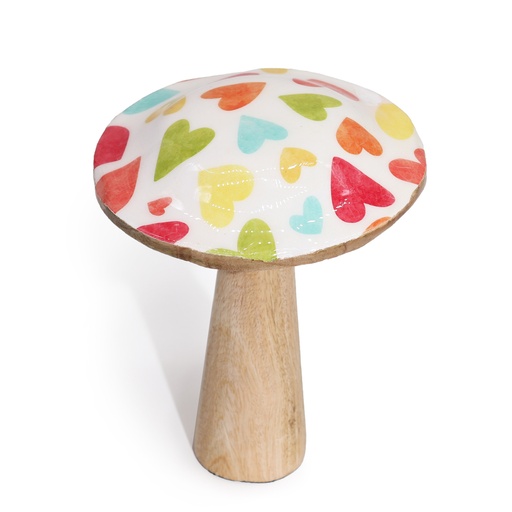 [WMush-05] Seta Mediana - 15cm - Corazones Pastel