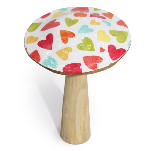 [WMush-08] Seta grande - 20cm - Corazones pastel
