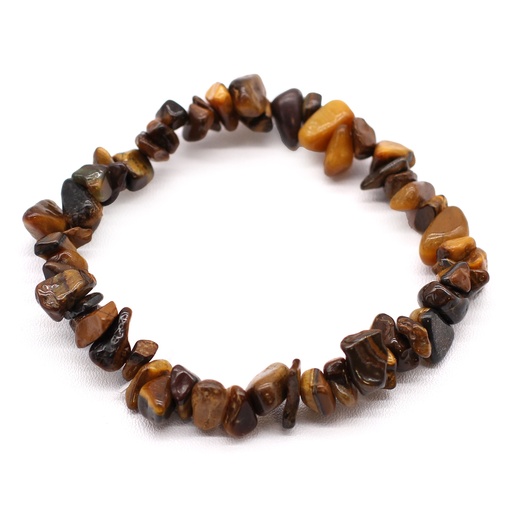 [AWCB-06] Pulsera Fragmentos de Piedras Preciosas - Ojo de Tigre
