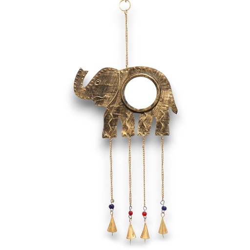 [INDBC-22] Campanas Indias Elefante Grandes - Espejo 4 Campanas - 24x60cm