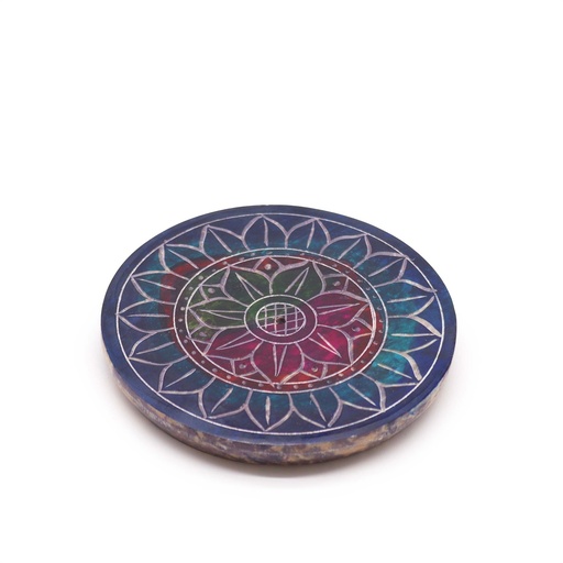 [SoapISH-19] Porta-incienso Disco de Esteatita 8cm - Loto en Loto